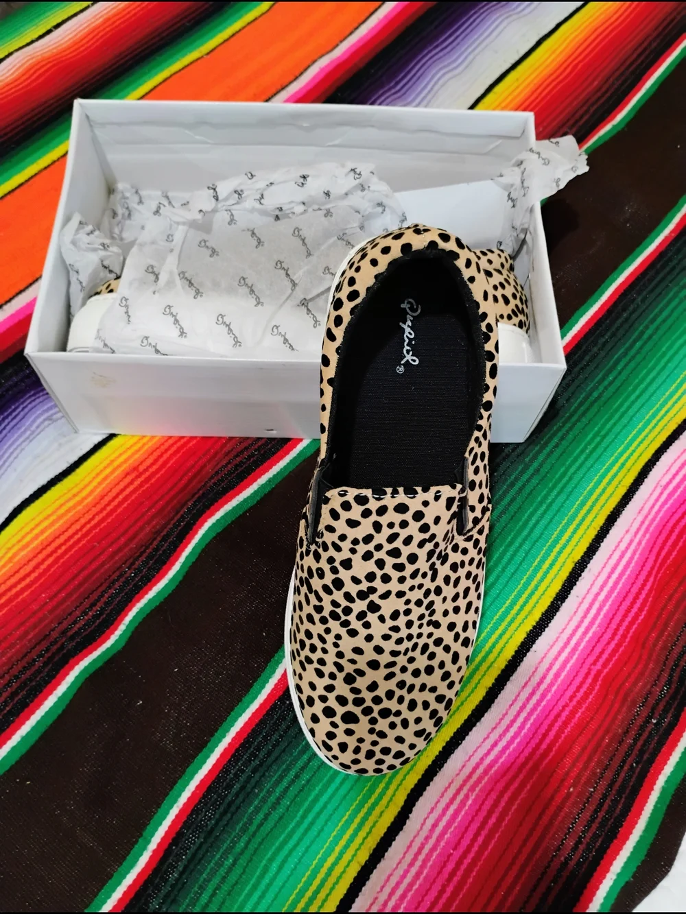 Qupid Leopard Print Slip-On Platforms in Tan and Black